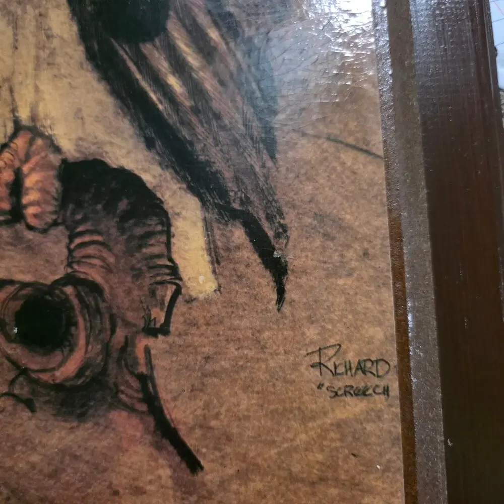 Vintage Richard Hinger “Screech” Owl Wall Art – 1970s Framed Woodland Print